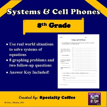 Preview of Systems of Equations Real World Application: Practice with Cell Phones