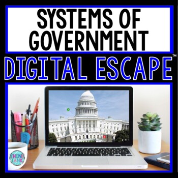 Preview of Systems of Government DIGITAL ESCAPE ROOM for Google Drive®