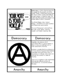 Systems of Government - Three/Four Part Cards