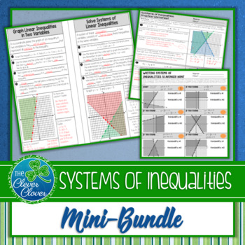 Preview of Systems of Inequalities - Guided Notes, Worksheets and a Scavenger Hunt