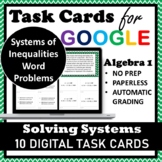 Systems of Inequalities Word Problems⭐ Digital Task Cards 