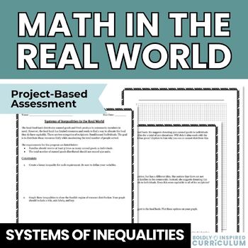 Preview of Systems of Inequalities Word Problems with Real World Application