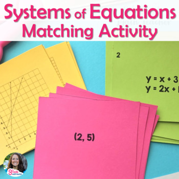 Preview of Systems of Linear Equations Graphing Card Match Activity