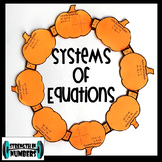 Systems of Linear Equations Activity Fall Pumpkin Wreath (