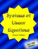 Systems of Linear Equations: Review Problems
