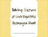 Systems of Linear Equations Scavenger Hunt