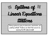 Systems of Linear Equations Stations with QR Codes