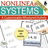Systems of Nonlinear Equations Mystery Activity + Digital
