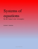 Systems of equations (Cramer's rule)