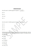 Systems of equations  PARCC style questions
