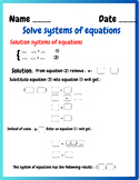 Systems of equations and systems of inequalilies