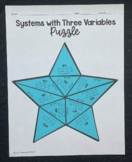Systems with Three Variables - Algebra 2 Puzzle