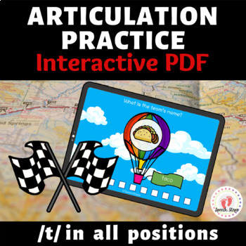 Preview of T Articulation Practice | No Print | Interactive PDF