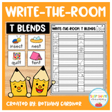 T Blends - Write-the-Room - Classroom Phonics Activity
