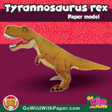 T-Rex Dinosaur Craft Activity | Tyrannosaurus Rex 3D Paper Model