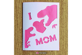 T-Rex Mom Card SVG, Eps and Png.