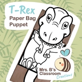 T-Rex Paper Bag Puppet Updated