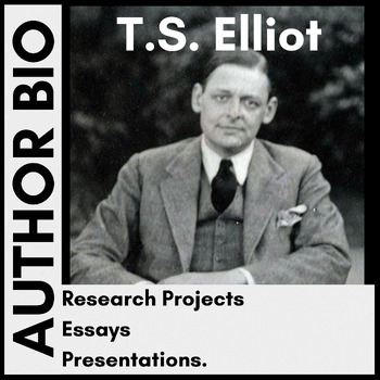 Preview of T.S. Elliot - Research Worksheet / Organizer - NO PREP - EASEL