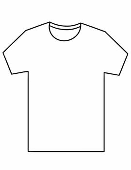 T-Shirt Blank Template | Printable | Design by Blissful Educator