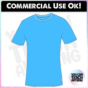 T-Shirt Clipart | Set of Plain Coloured T-Shirts by Indie Education