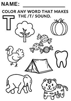 T Sound Coloring Page by Christopher Mata | TPT