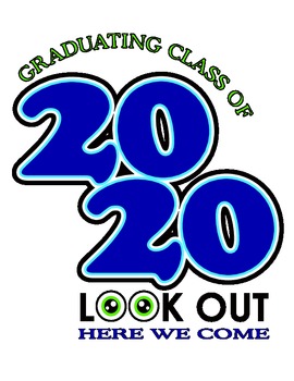 Preview of T-shirt or logo design for students graduating in 2020