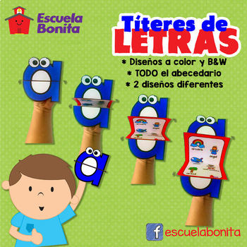 Preview of Títeres de letras!   Alphabet puppets!  EN ESPAÑOL