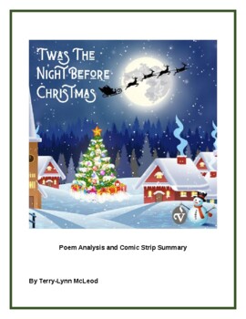 Preview of T'was the Night Before Christmas Poem Analysis and Comic Strip