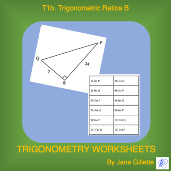 Preview of T1b. Trigonometric Ratios B