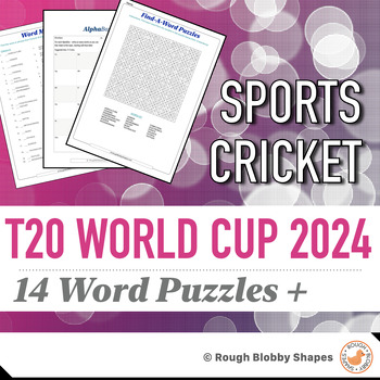 Preview of T20 Cricket World Cup - Teams 2024 - Word Puzzles & Literacy
