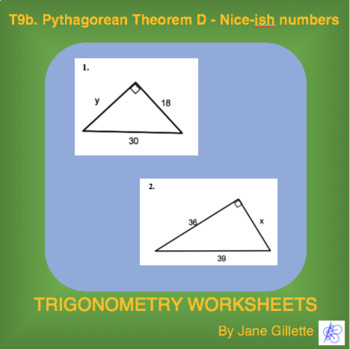 Preview of T9b. Pythagorean Theorem D - Nice-ish numbers