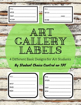Preview of Art Gallery Labels