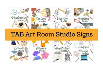 Preview of TAB Choice Based Art Studio Signs for Centers