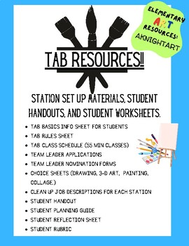 Preview of TAB Station and Student Handout Bundle