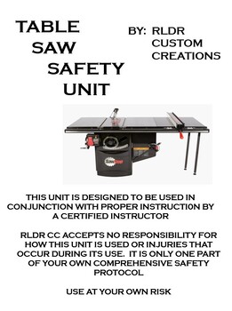 Preview of TABLE SAW SAFETY PACKAGE - Industrial Arts