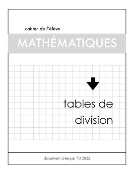 Preview of TABLES DE DIVISION