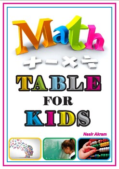 Preview of TABLES FOR KIDS