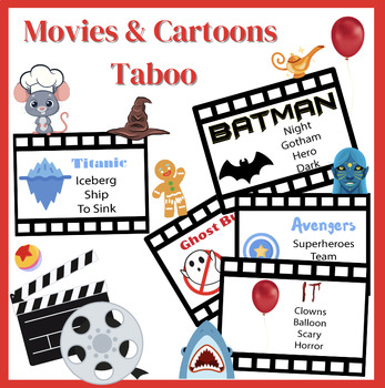 TABOO GAME. Movies. Films & cartoons. Guessing game by FUN ESL LEARNING