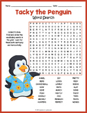 TACKY THE PENGUIN Word Search Puzzle Worksheet Activity