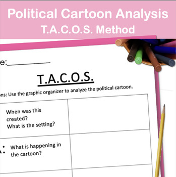 Preview of Political Cartoon Analysis - TACOS Graphic Organizer
