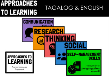 Preview of TAGALOG & ENGLISH IB PYP APPROACHES TO LEARNING POSTERS