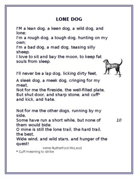 FUN FACTS with LONE DOG and A POEM with GHOSTS by Tura Reese | TpT