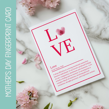 Preview of PRINTABLE LOVE CARD, GRADE 2 HOMESCHOOL RESOURCE, TAKE HOME GIFT MOTHER FIGURES