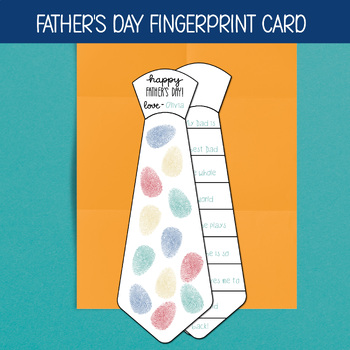 TAKE HOME FATHER'S DAY GIFT, TIE TEMPLATE, FINGERPRINT CRAFTS, WRITING ...