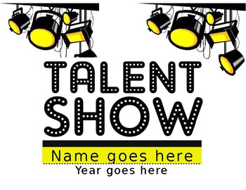 Preview of TALENT SHOW EDITABLE AWARD