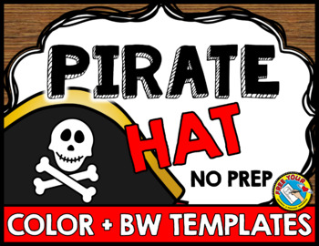 Preview of TALK LIKE A PIRATE DAY ACTIVITY SUMMER HAT CRAFT PRINTABLE CROWN MAY SEPTEMBER