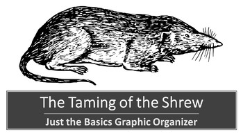 Preview of TAMING OF THE SHREW "Just the Basics" Graphic Organizer