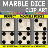 TAN MARBLE DICE CLIPART for regular use or as Digital Mova