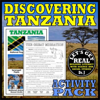 Preview of TANZANIA: Discovering Tanzania Activity Pack