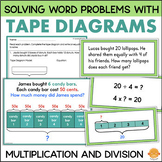 TAPE DIAGRAMS Multiplication & Division Word Problems Bar 